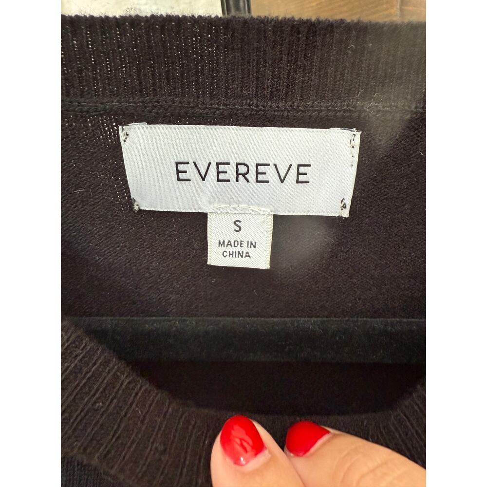 Evereve Women's Black Yara Strong Shoulder Knit Tank Top Sweater Size S - Picture 6 of 6